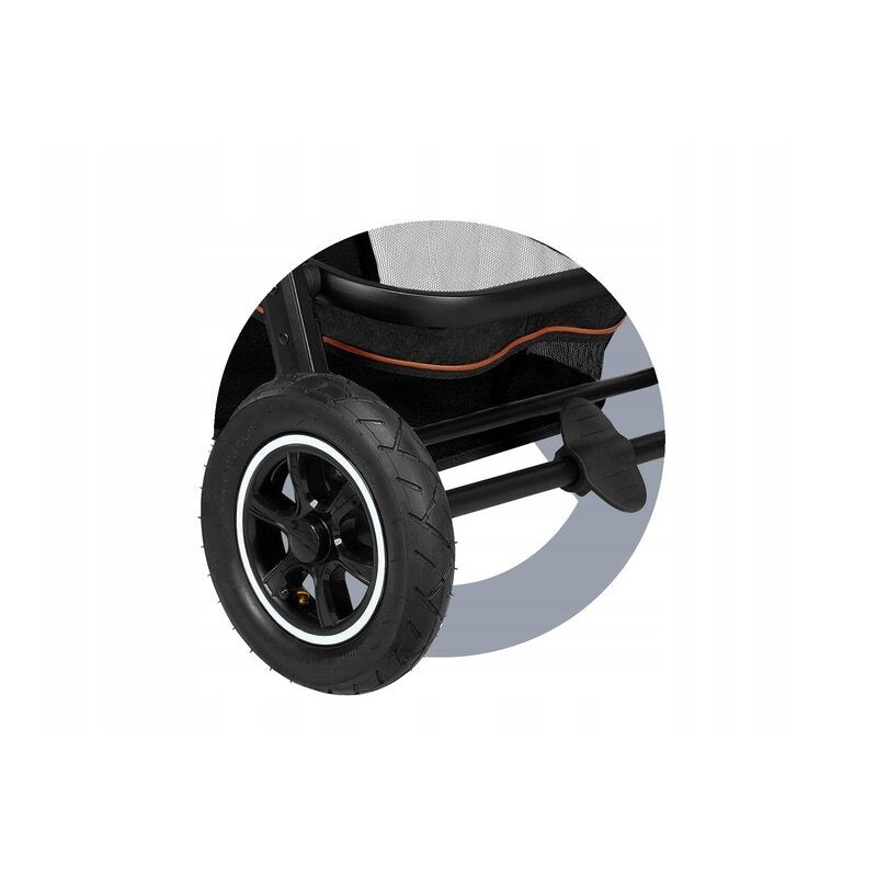 Carucior 3 in 1, Lionelo, Amber, Cadru aluminiu, Cu landou intarit si salteluta moale, Cu scoica auto testata ADAC, Reversibil, Cu accesorii, Geanta parinti, Pana la 22 kg, Gri Inchis