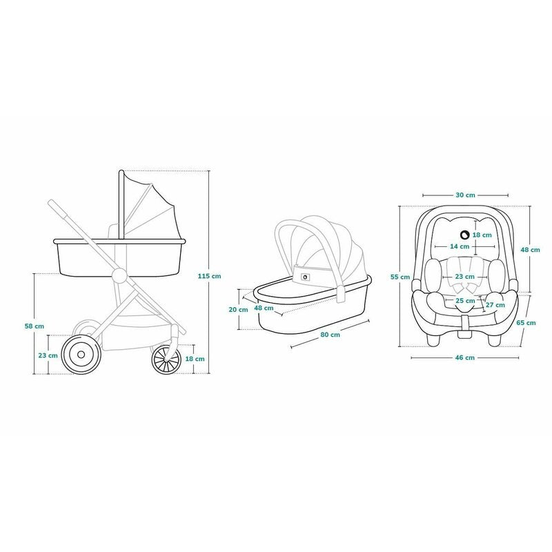 Carucior 3 in 1, Lionelo, Amber, Cadru aluminiu, Cu landou intarit si salteluta moale, Cu scoica auto testata ADAC, Reversibil, Cu accesorii, Geanta parinti, Pana la 22 kg, Gri Inchis