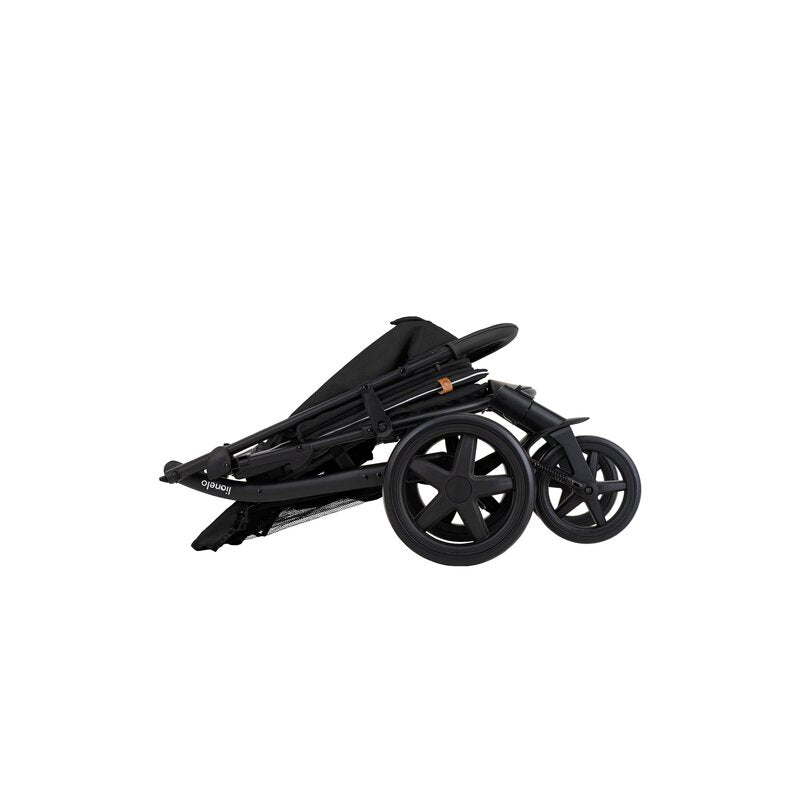 Carucior sport, Lionelo, Annet Plus, De la nastere, Cu accesorii si capotina XXL reglabila, 0 - 22 Kg, Conform cu standardele europene de securitate EN1888-1 si EN1888-2, Negru