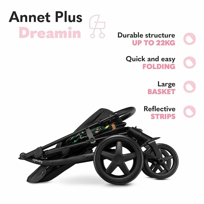 Carucior sport Lionelo Annet Plus Dreamin', Negru