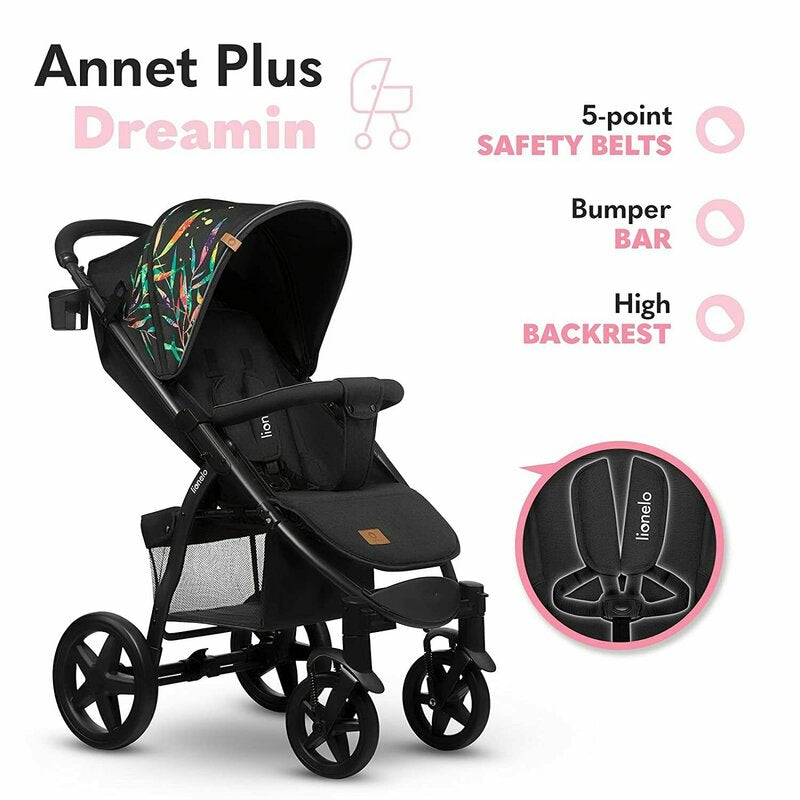 Carucior sport Lionelo Annet Plus Dreamin', Negru