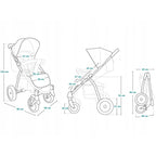 Carucior sport Lionelo Annet Tour, Gri