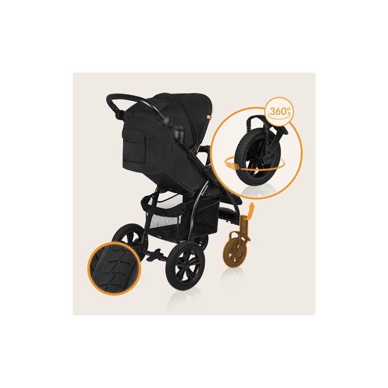 Carucior sport Lionelo Annet Tour, Negru