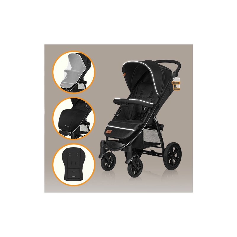 Carucior sport Lionelo Annet Tour, Negru