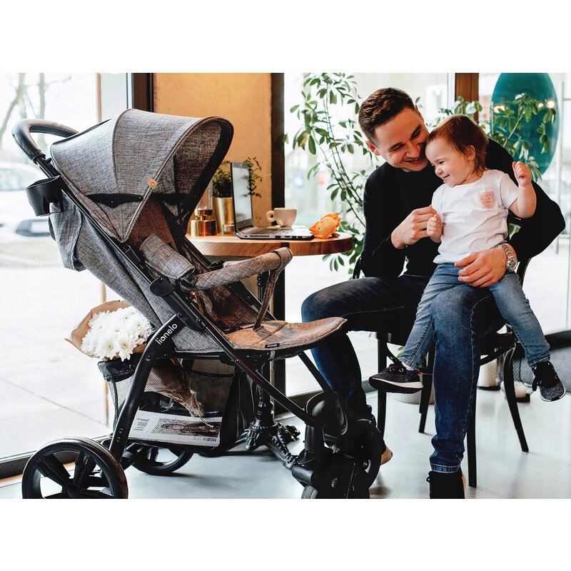 Carucior sport, Lionelo, Annet Tour, De la nastere, Cu capotina impermeabila, Cu filtru UPF 50+, Cu maner reglabil, Plasa de tantari, Suport biberon, Saculet pentru picioare, Pana la 22 kg, Cu certificare TUV, Verde