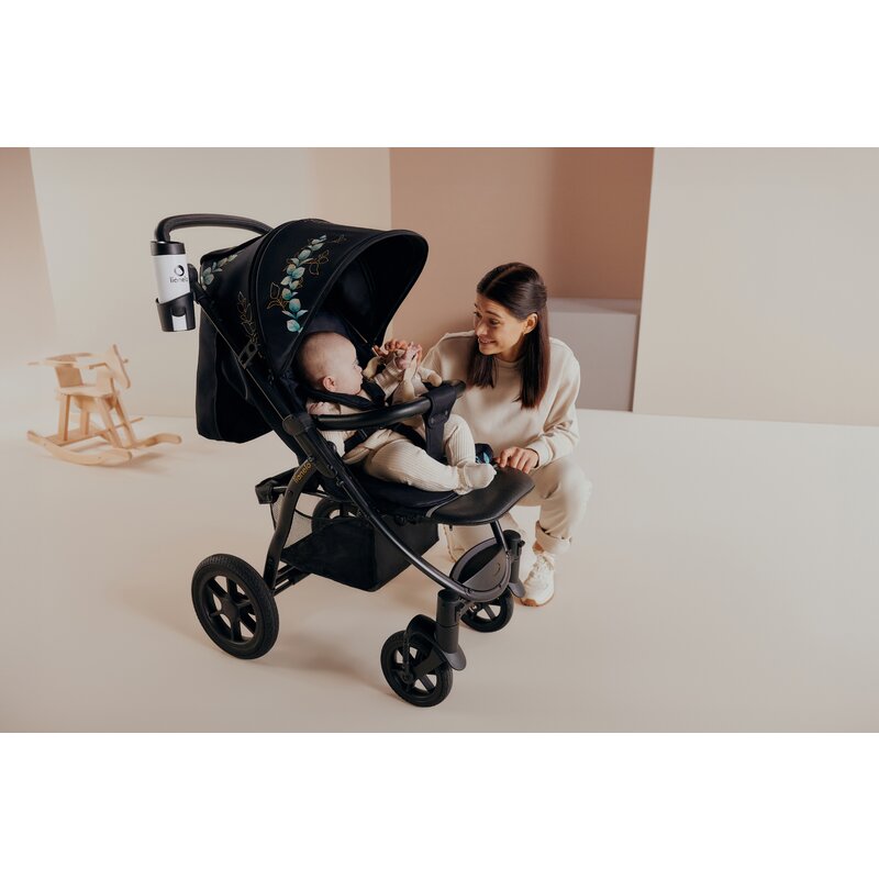 Carucior sport, Lionelo, Annet Tour Golden Moments, Editie Limitata, 0 luni+, Capotina impermeabila UPF 50+, Maner reglabil, Plasa de tantari, Suport biberon, Saculet pentru picioare, Pana la 22 kg, Certificare TUV, Negru