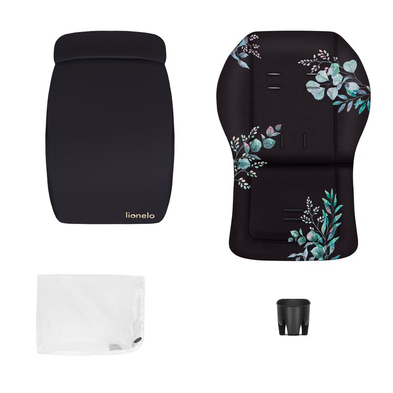 Carucior sport, Lionelo, Annet Tour Golden Moments, Editie Limitata, 0 luni+, Capotina impermeabila UPF 50+, Maner reglabil, Plasa de tantari, Suport biberon, Saculet pentru picioare, Pana la 22 kg, Certificare TUV, Negru