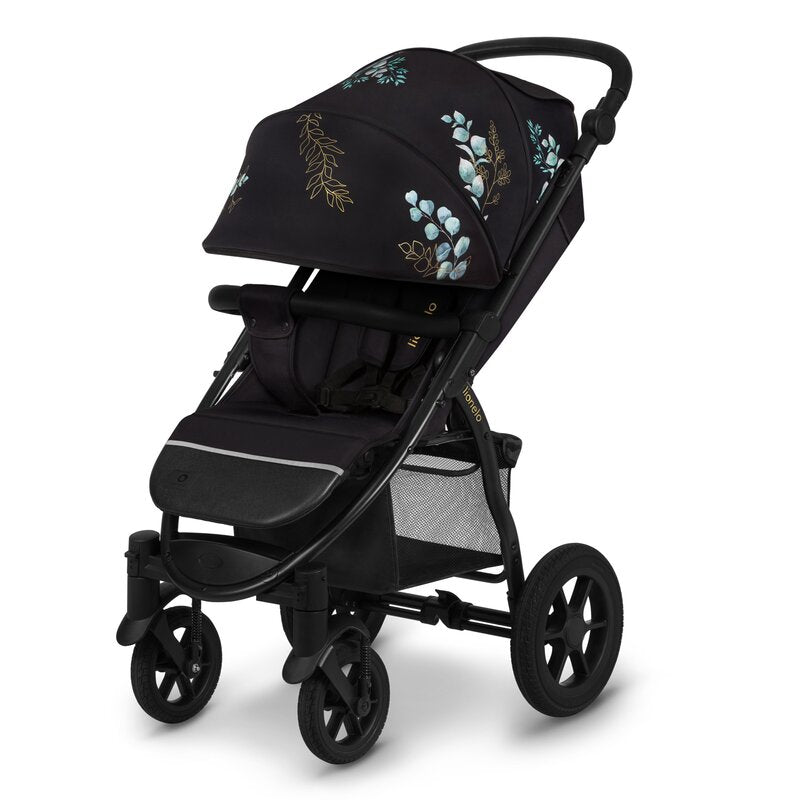 Carucior sport, Lionelo, Annet Tour Golden Moments, Editie Limitata, 0 luni+, Capotina impermeabila UPF 50+, Maner reglabil, Plasa de tantari, Suport biberon, Saculet pentru picioare, Pana la 22 kg, Certificare TUV, Negru