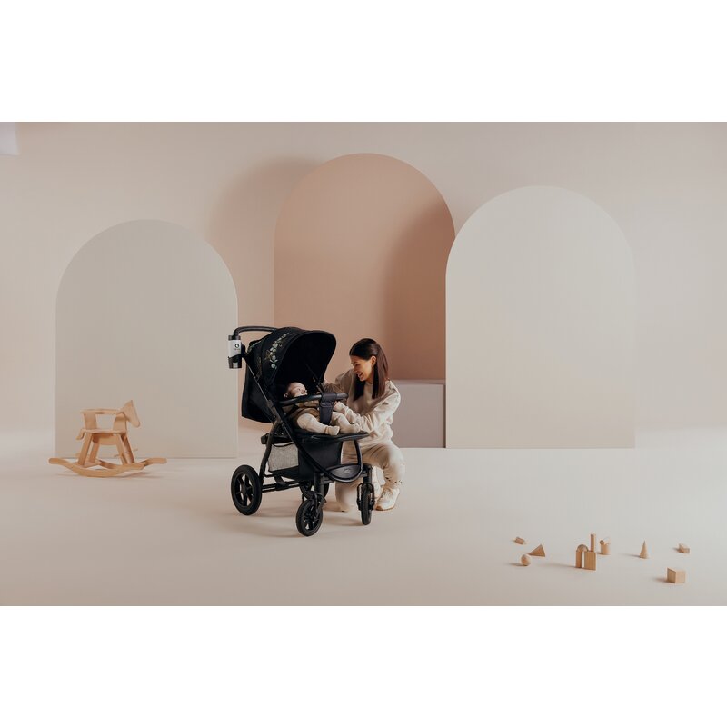 Carucior sport, Lionelo, Annet Tour Golden Moments, Editie Limitata, 0 luni+, Capotina impermeabila UPF 50+, Maner reglabil, Plasa de tantari, Suport biberon, Saculet pentru picioare, Pana la 22 kg, Certificare TUV, Negru