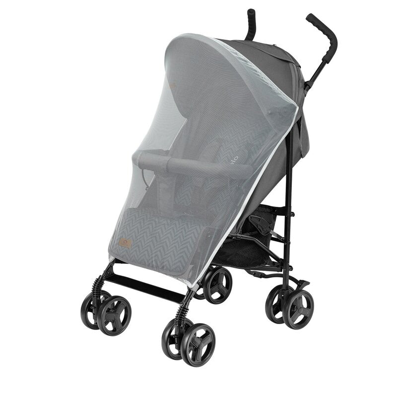 Carucior sport, Lionelo, Elia, Cu plasa de tantari, Suport de picioare reglabil, Spatar ajustabil in 4 pozitii, Capotina XXL, Pliere tip umbrela, Capacitate 15 kg, 6 luni+, EN 1888, Gri
