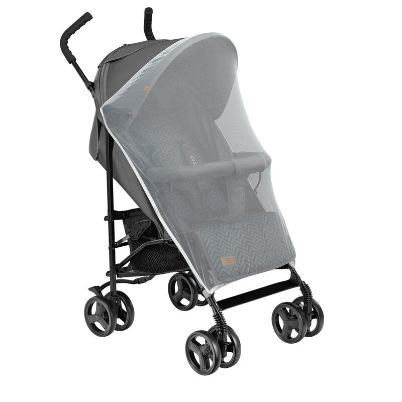 Carucior sport, Lionelo, Elia, Cu plasa de tantari, Suport de picioare reglabil, Spatar ajustabil in 4 pozitii, Capotina XXL, Pliere tip umbrela, Capacitate 15 kg, 6 luni+, EN 1888, Gri