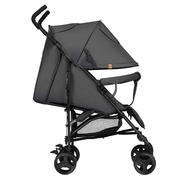 Carucior sport, Lionelo, Elia, Cu plasa de tantari, Suport de picioare reglabil, Spatar ajustabil in 4 pozitii, Capotina XXL, Pliere tip umbrela, Capacitate 15 kg, 6 luni+, EN 1888, Gri