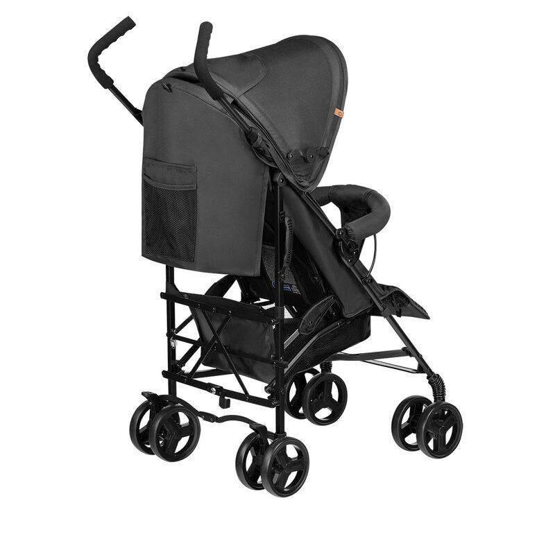 Carucior sport, Lionelo, Elia, Cu plasa de tantari, Suport de picioare reglabil, Spatar ajustabil in 4 pozitii, Capotina XXL, Pliere tip umbrela, Capacitate 15 kg, 6 luni+, EN 1888, Gri