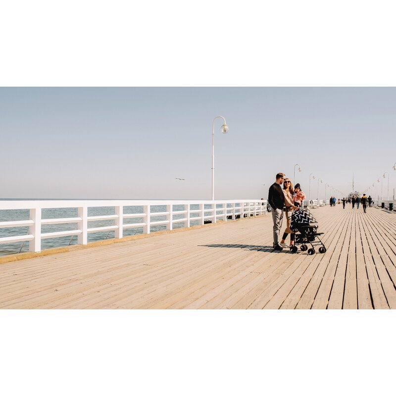 Carucior sport, Lionelo, Elia Oslo, Cu plasa de tantari, Suport de picioare reglabil, Spatar ajustabil in 4 pozitii, Capotina XXL, Pliere tip umbrela, Capacitate 15 kg, 6 luni+, EN 1888, Negru/Alb