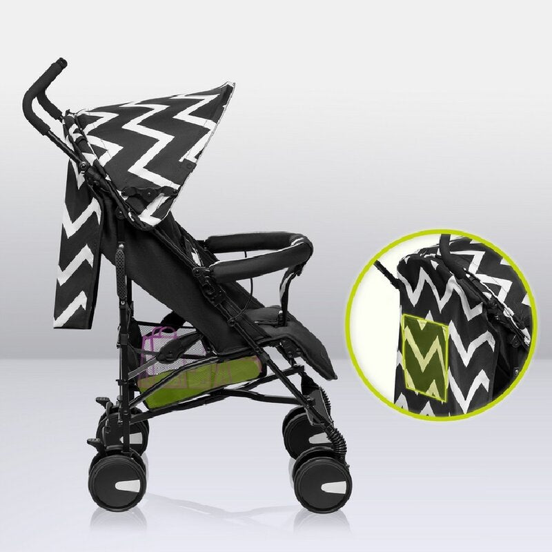 Carucior sport, Lionelo, Elia Oslo, Cu plasa de tantari, Suport de picioare reglabil, Spatar ajustabil in 4 pozitii, Capotina XXL, Pliere tip umbrela, Capacitate 15 kg, 6 luni+, EN 1888, Negru/Alb