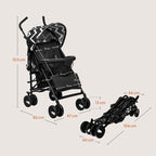 Carucior sport Lionelo Elia Oslo, Negru/Alb