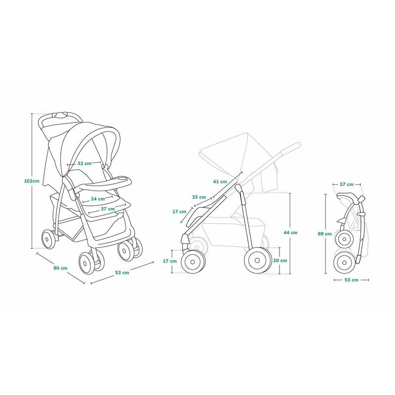 Carucior sport Lionelo Emma Plus, Stone