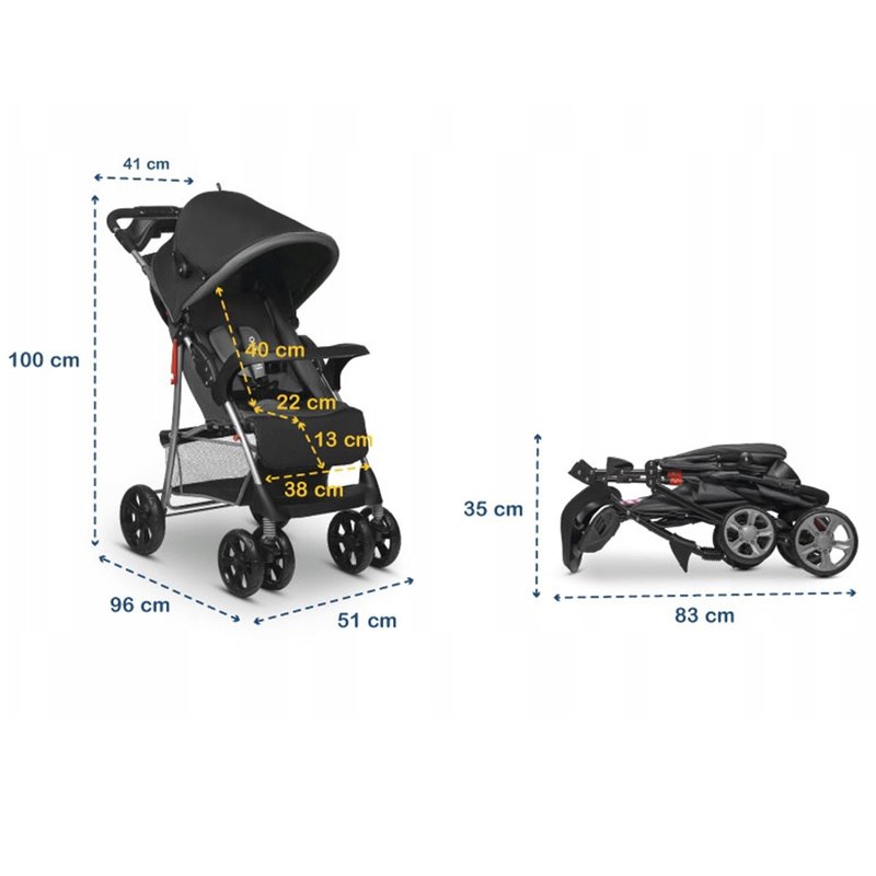 Carucior sport Lionelo Emma Plus, Stone