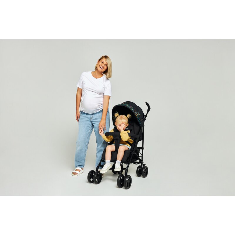 Carucior sport compact, Lionelo, Irma, Spatar reglabil in 4 pozitii, Suport picioare reglabil, Manere rotative, Pliere tip umbrela, 6- 36 luni, Pana la 15 kg, Conform cu EN1888-1:2018, Roz