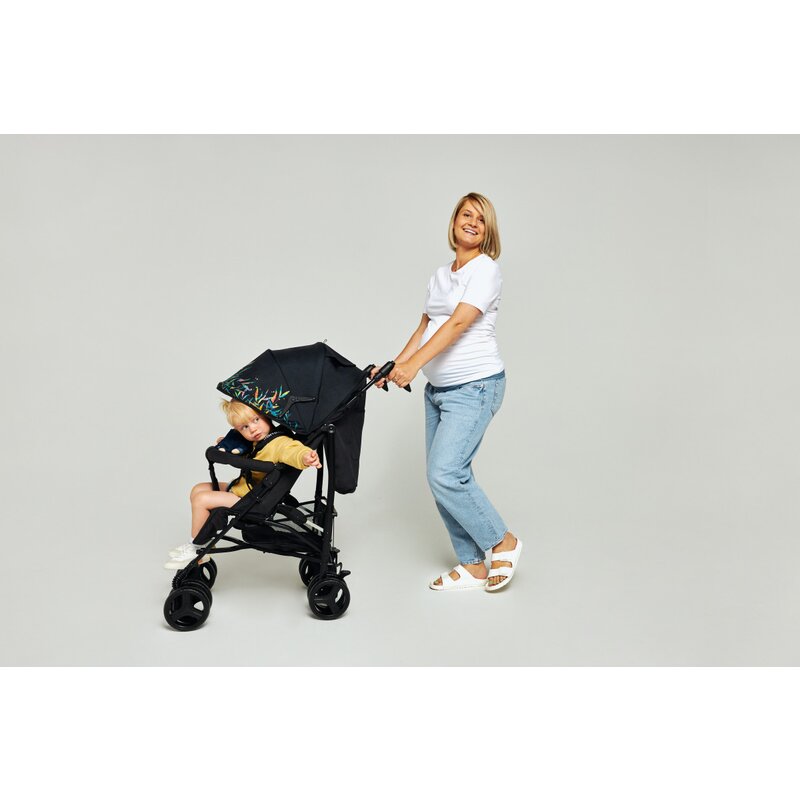Carucior sport compact, Lionelo, Irma, Spatar reglabil in 4 pozitii, Suport picioare reglabil, Manere rotative, Pliere tip umbrela, 6- 36 luni, Pana la 15 kg, Conform cu EN1888-1:2018, Roz
