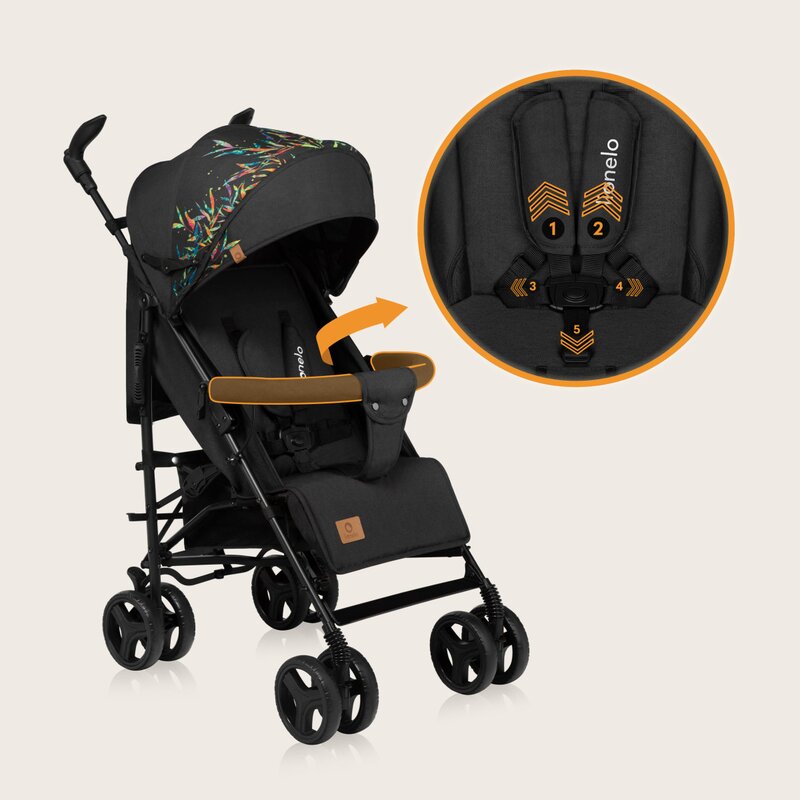 Carucior sport compact Lionelo Irma, Negru