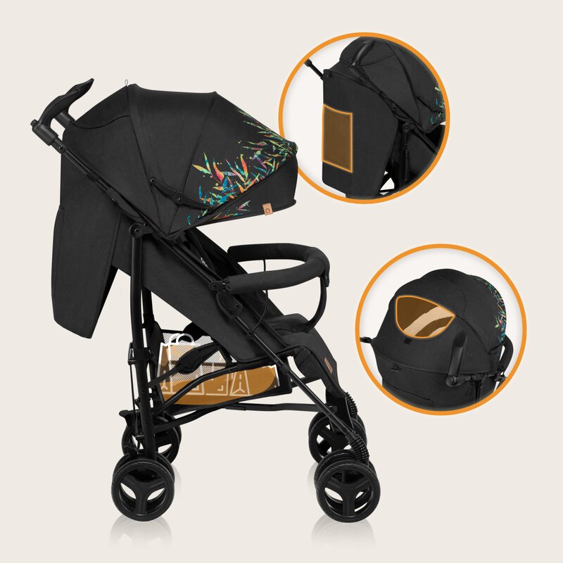 Carucior sport compact Lionelo Irma, Negru