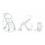 Carucior sport Lionelo Julie One, Negru/Auriu