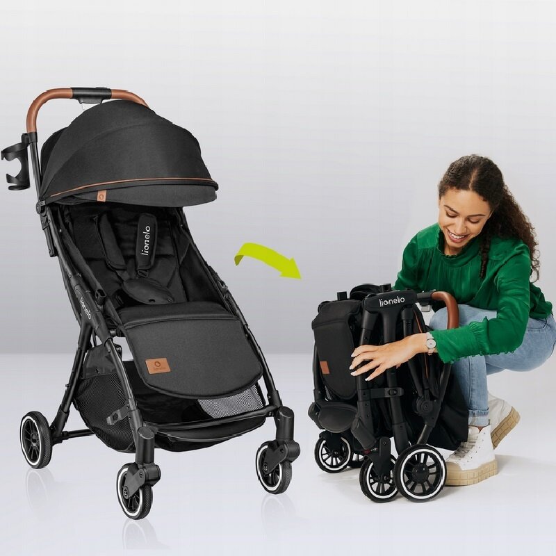Carucior sport Lionelo Julie One, Negru/Auriu