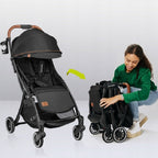Carucior sport Lionelo Julie One, Negru/Auriu