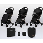 Carucior sport Lionelo Julie One, Negru/Auriu
