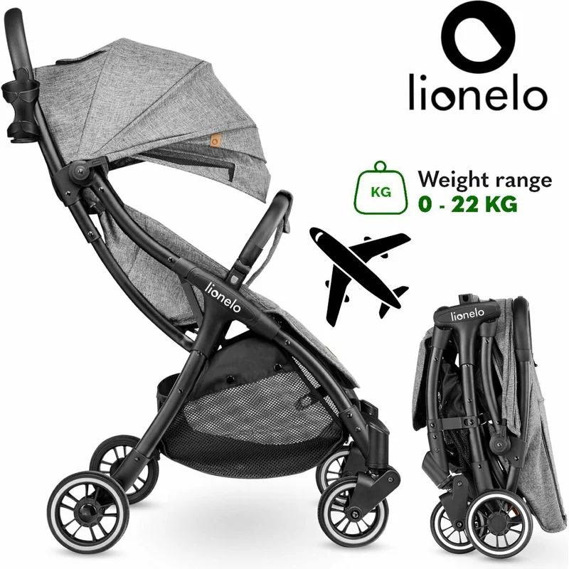 Cărucior sport Lionelo Julie One Gri - cadru din aluminiu, pliere compactă