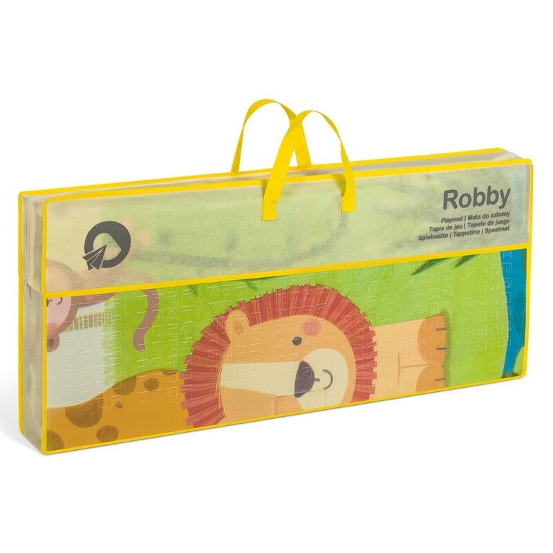 Covoras educativ, Lionelo, Robby, Pliabil, Impermeabil, Dimensiune mare, 200 x 180 cm, Cu Imprimeu pe ambele parti, Conform cu standardul european de securitate EN71, Multicolor