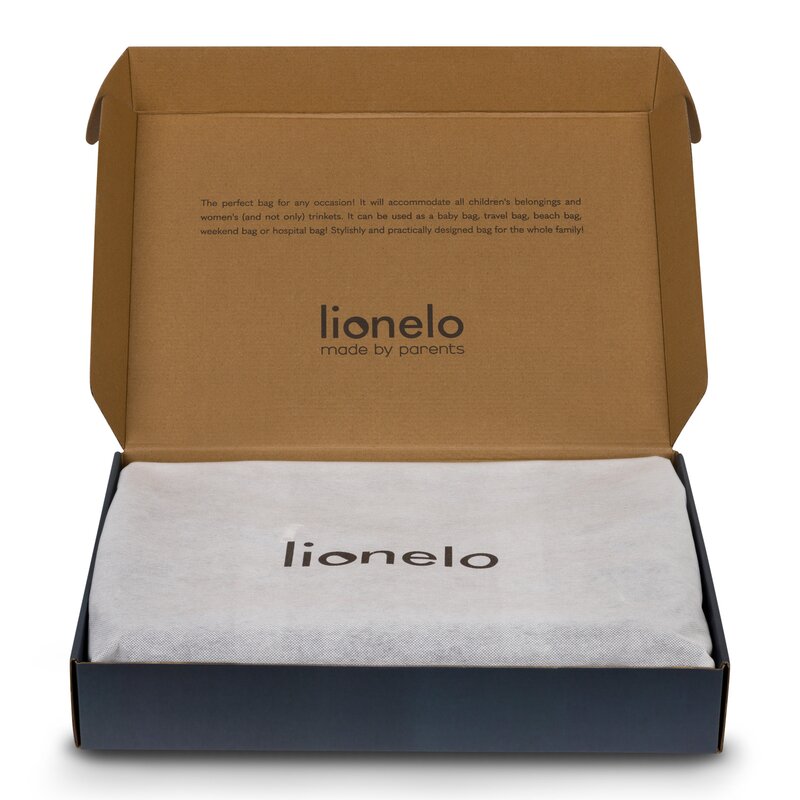 Geanta pentru mamici Lionelo Ida Negru – cutia produsului