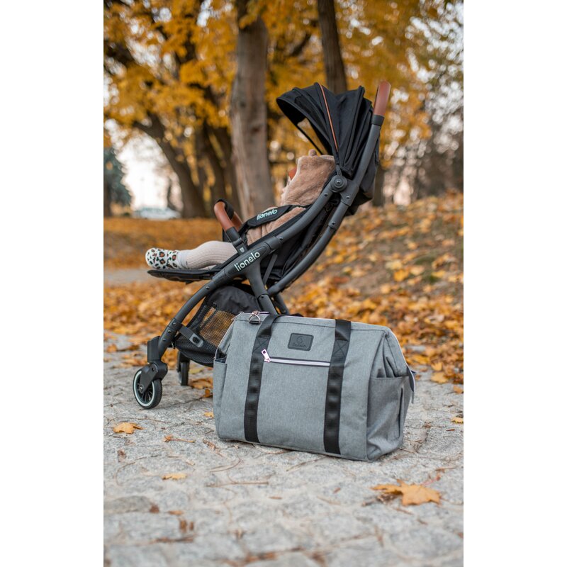 Geanta pentru mamicI, Lionelo, Ida, Cu multiple compartimente, Gri
