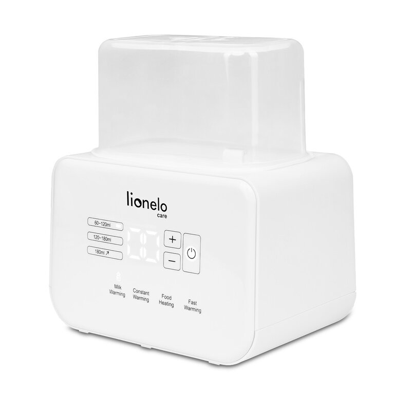 Incalzitor biberoane, Lionelo, ThermUp Double, 2 biberoane, 3 - 5 min, Temperatura constanta pana la 24 h, Sterilizare, Dezghetare, Fara BPA, Alb