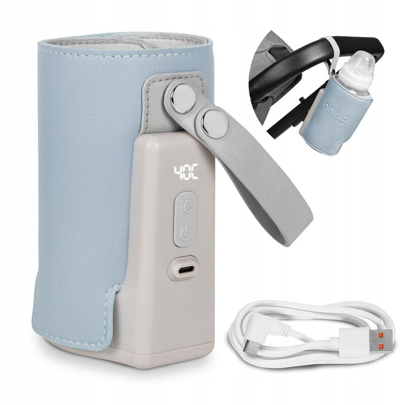 Incalzitor biberoane portabil Lionelo ThermUp Go Plus Albastru deschis, imagine 3