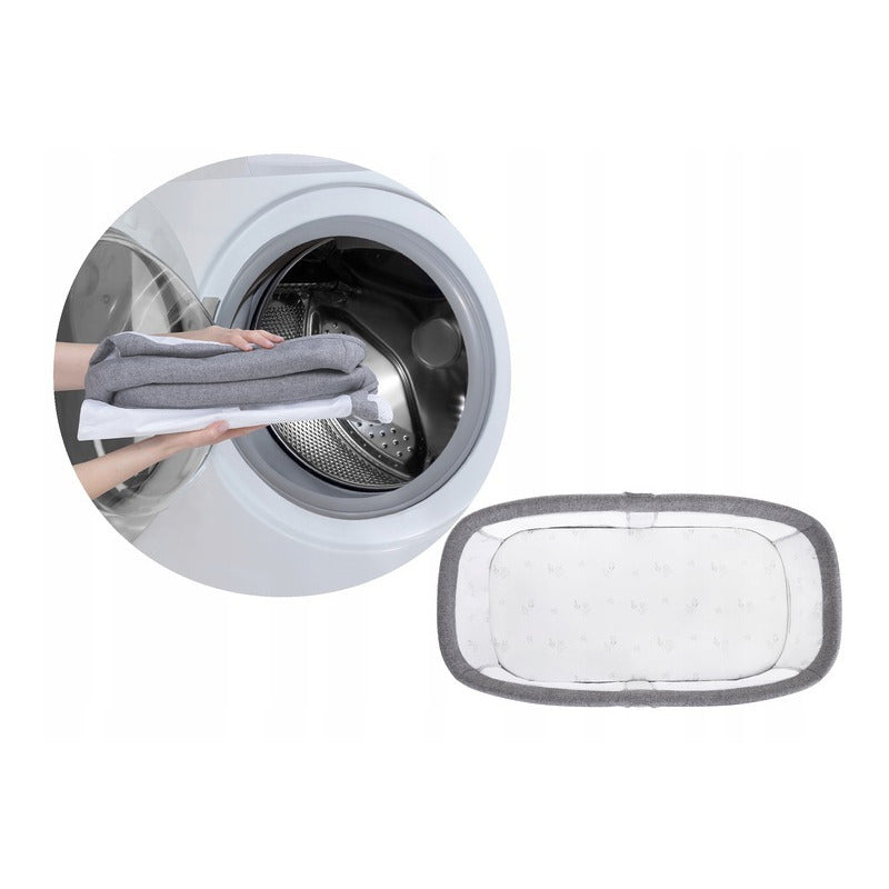 Patut balansoar, Lionelo, Malin, 3 in 1, Pliabil, 0-9 kg, Geanta Transport, Asamblare Rapida, Ultra-Usor, Conform cu standardele europeane de securitate EN1130 si EN16890, Gri
