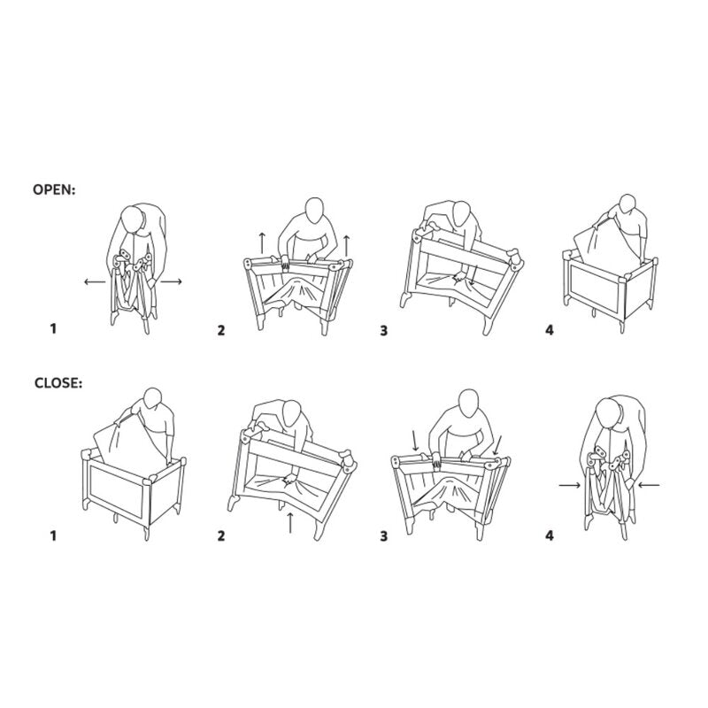 Patut pliant, Lionelo, Stefi, Cu un nivel, Cu intrare laterala cu fermoar, 2 roti, 120x60 cm, Conform cu standardul european de securitate EN 716, Yellow Lemon