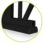 Poartă de siguranță Lionelo Truus Slim Black Carbon Natural – detaliu prag