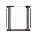 Poartă de siguranță Lionelo Truus Slim Black Carbon Natural – poartă frontală