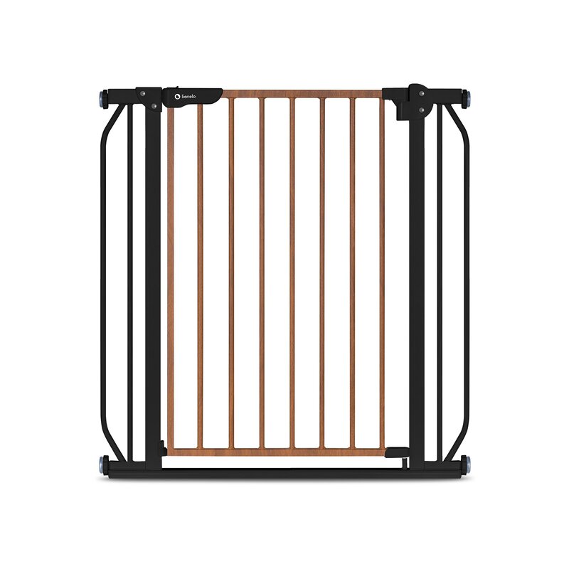 Poartă de siguranță Lionelo Truus Slim Black Carbon Natural – poartă frontală