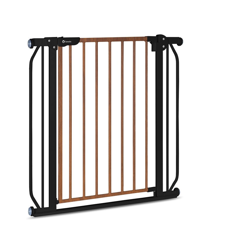 Poartă de siguranță Lionelo Truus Slim Black Carbon Natural – poartă laterală