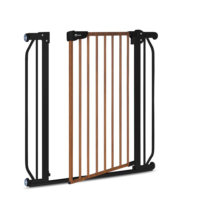 Poartă de siguranță Lionelo Truus Slim Black Carbon Natural – poartă închisă