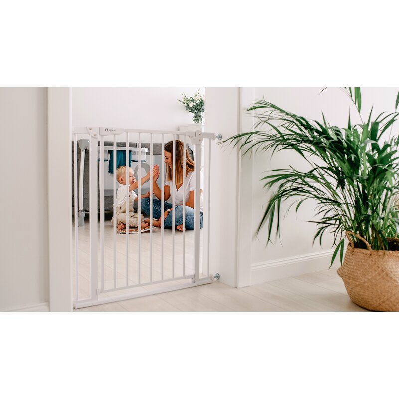 Poarta de siguranta, Lionelo, Truus Slim, Prin presiune, 105 cm, Conform cu standardul european de securitate EN1930, Gri