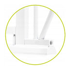 Poartă de siguranță Lionelo Truus Slim LED Alb – detaliu prag