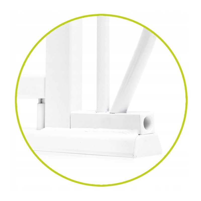 Poarta de siguranta, Lionelo, Truus Slim Led, Prin presiune, Cu lumina Led cu senzor, 105 cm, Conform cu standardul european de securitate EN1930, Alb