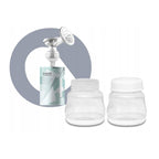 Pompa dubla de san, Lionelo, Electrica, Cu 9 nivele de aspiratie, 5 moduri de masaj, Afisaj LED, Imita suptul natural al copilului, Functionare pana la 90 min, Silentioasa, Fara BPA, Include 2 recipiente de 150 ml si 2 pungi, Cablu USB, Husa, Alb/Gri