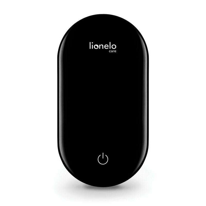 Pompa dubla de san, Lionelo, Electrica, Cu 9 nivele de aspiratie, 5 moduri de masaj, Afisaj LED, Imita suptul natural al copilului, Functionare pana la 90 min, Silentioasa, Fara BPA, Include 2 recipiente de 150 ml si 2 pungi, Cablu USB, Husa, Alb/Gri