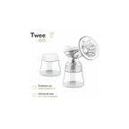 Pompa dubla de san, Lionelo, Electrica, Cu 9 nivele de aspiratie, 5 moduri de masaj, Afisaj LED, Imita suptul natural al copilului, Functionare pana la 90 min, Silentioasa, Fara BPA, Include 2 recipiente de 150 ml si 2 pungi, Cablu USB, Husa, Alb/Gri