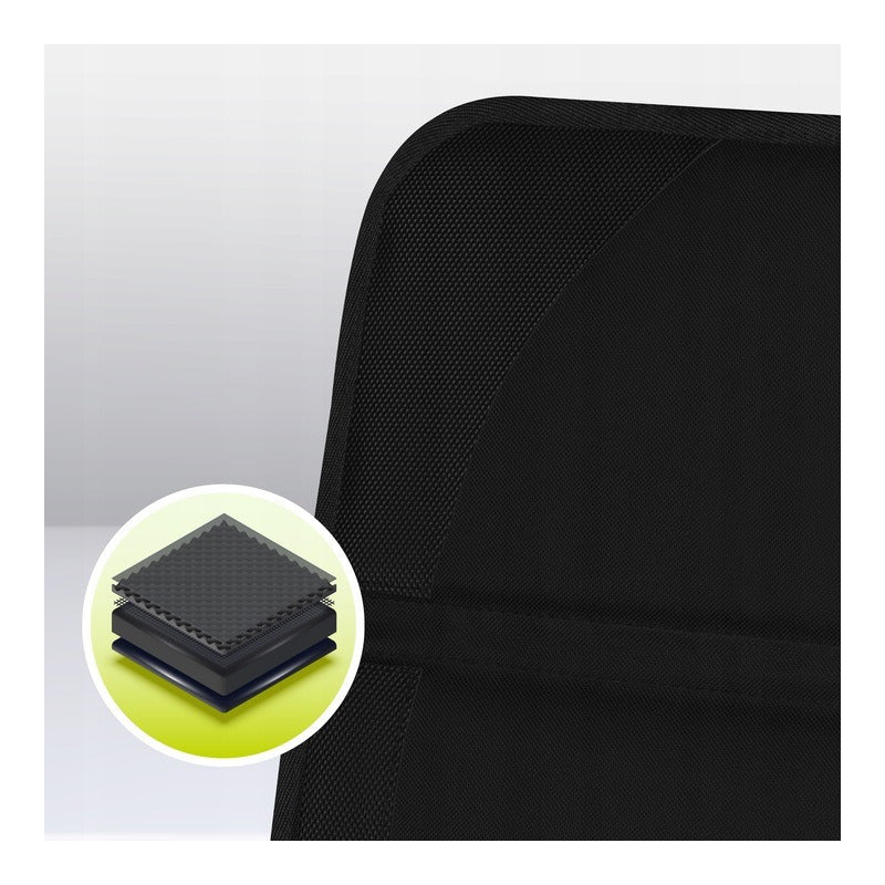 Protecție banchetă Lionelo Sikker Negru – detaliu al spumei și materialului